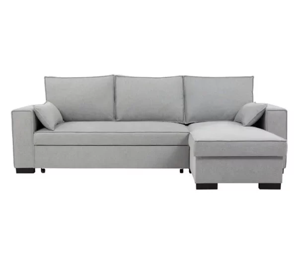 Chaise longue com cama MARLON reversível 3 lugares cinza