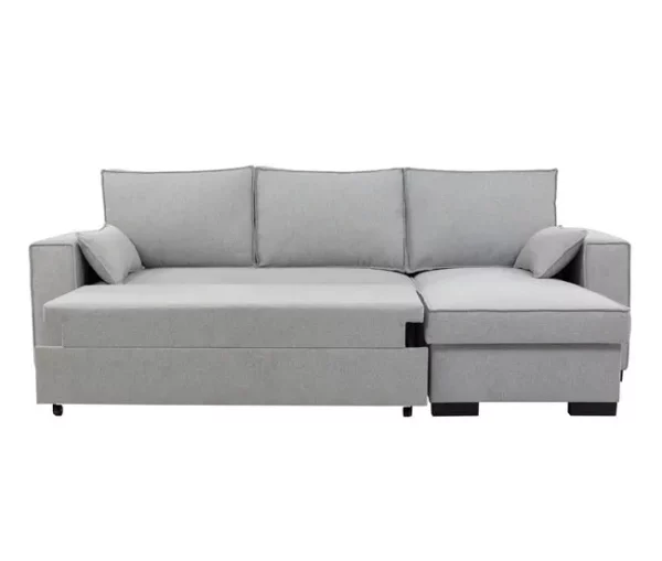 Chaise longue com cama MARLON reversível 3 lugares cinza