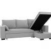 Chaise longue com cama MARLON reversível 3 lugares cinza