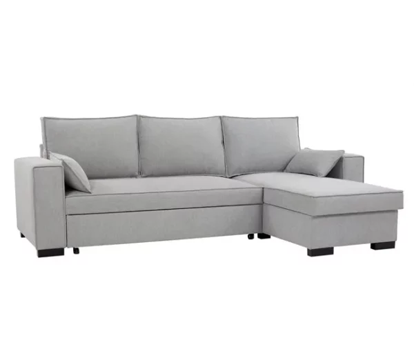 Chaise longue com cama MARLON reversível 3 lugares cinza
