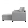 Chaise longue com cama MARLON reversível 3 lugares cinza