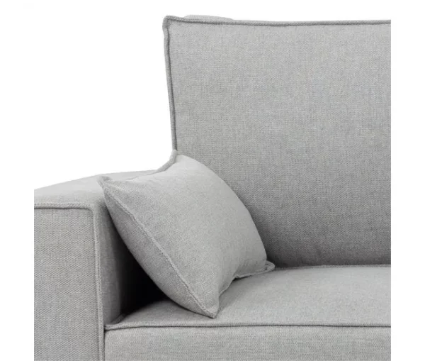 Chaise longue com cama MARLON reversível 3 lugares cinza