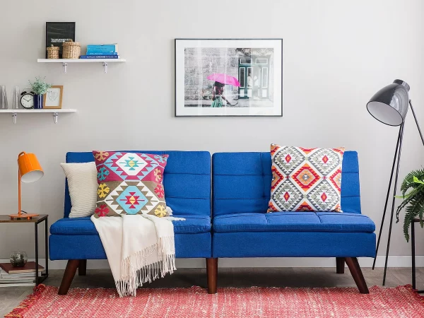 Sofa Bed RONNE, navy blue, CH