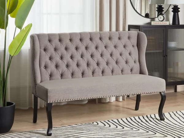 Sofa TORSBY, light brown, fabric DEF