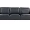 Sofa SOVIK, 3-seater, black PU DEF