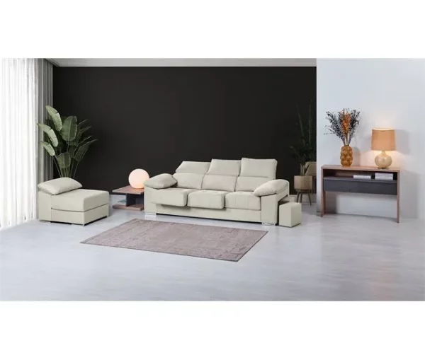 Sofá Argo 3L + Terminal Letto 03 Pearl