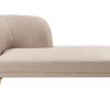 Chaise lounge TANLAY, light brown, fabric, left DEF