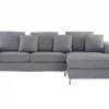 Sofa Ecksofa OSLO L hellgrau ohne Ottomane CH