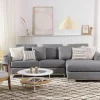 Sofa Ecksofa OSLO L hellgrau ohne Ottomane CH