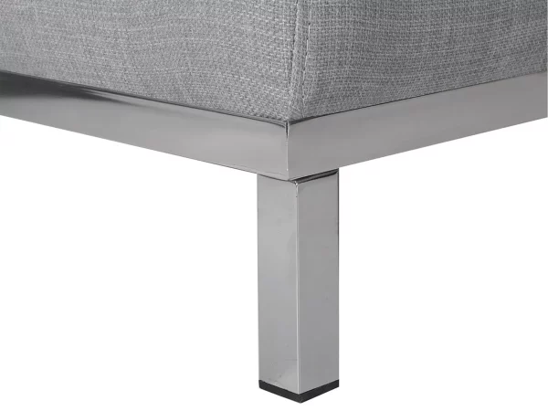 Sofa Ecksofa OSLO L hellgrau ohne Ottomane CH