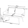 Sofa ARENDAL, Beige, Fabric, DEF