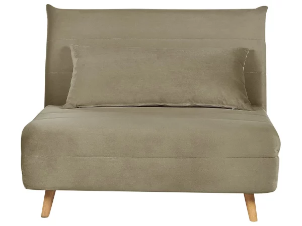 Sofa Bed SETTEN Velvet Olive Green DEF