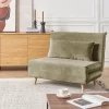 Sofa Bed SETTEN Velvet Olive Green DEF