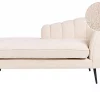 Right Hand Boucle Chaise Lounge ALLIER Beige DEF
