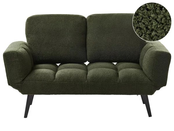 Sofa BREKKE dark green, boucle
