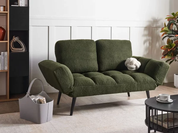 Sofa BREKKE dark green, boucle