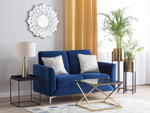 Sofa FENES, 2er Sitzer, Dunkelblau CH