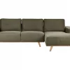 Left Hand Corner Sofa NORA Green DEF