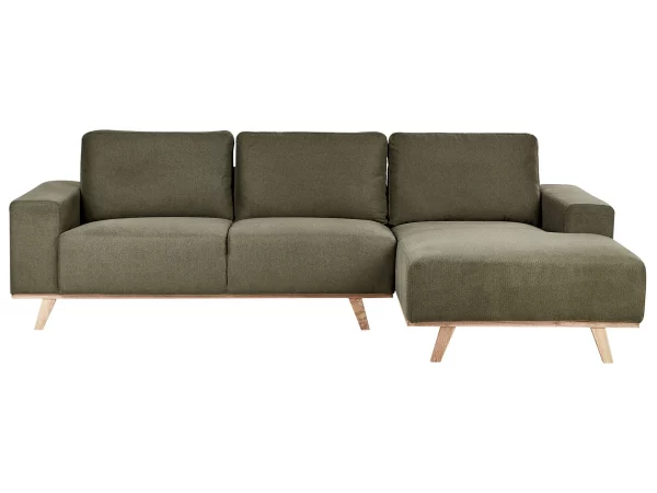 Left Hand Corner Sofa NORA Green DEF