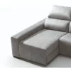 Chaise longue relaxe elétrico BALTIA esquerda 4 lugares cinza claro