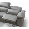 Chaise longue relaxe elétrico BALTIA esquerda 4 lugares cinza claro