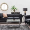 Sofa CHESTERFIELD Samtstoff schwarz CH