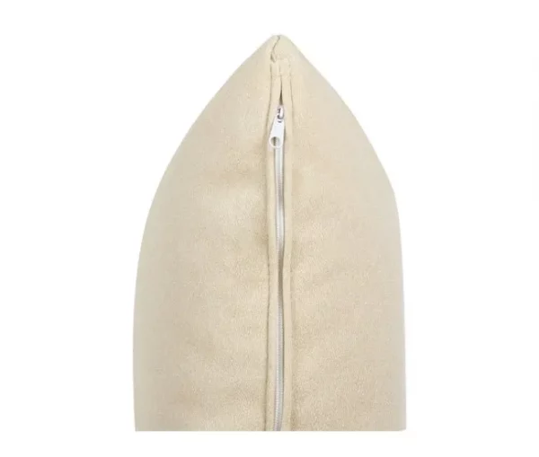 Chaise-longue à direita em veludo creme LANNILS