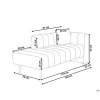Chaise-longue à direita em veludo creme LANNILS