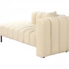Chaise-longue à direita em veludo creme LANNILS