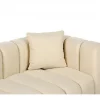 Chaise-longue à direita em veludo creme LANNILS