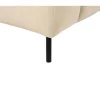 Chaise-longue à direita em veludo creme LANNILS