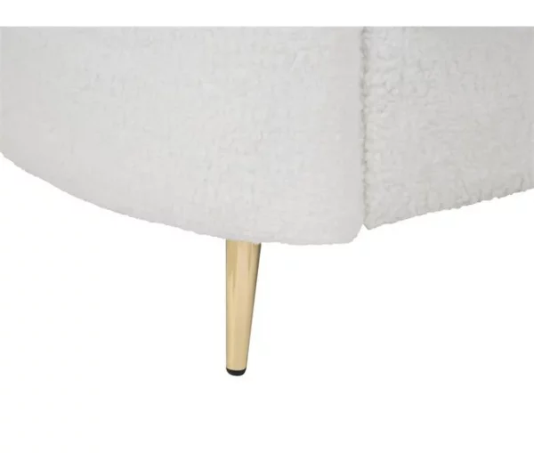 Sofá de 3 lugares em bouclé branco TROSA