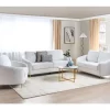 Sofá de 3 lugares em bouclé branco TROSA