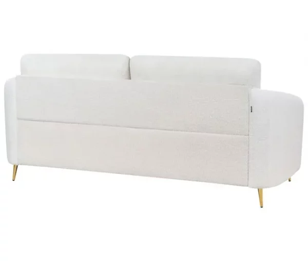 Sofá de 3 lugares em bouclé branco TROSA