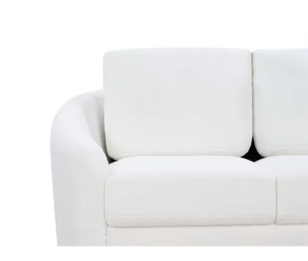 Sofá de 3 lugares em bouclé branco TROSA