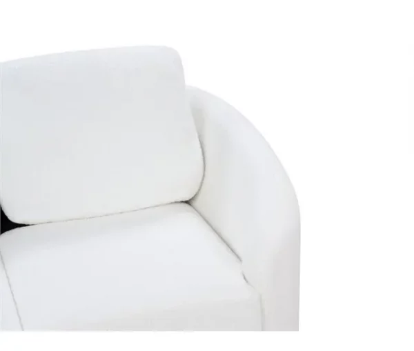 Sofá de 3 lugares em bouclé branco TROSA