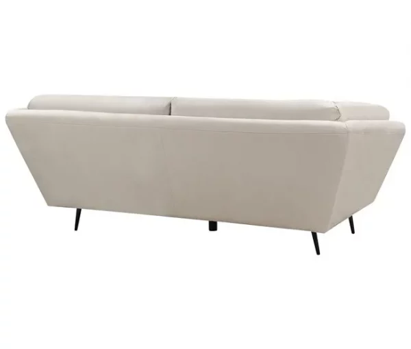 Sofá de 3 lugares em veludo creme LENVIK