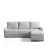 Chaise longue com cama AVA reversível 3 lugares cinza