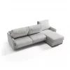 Chaise longue com cama AVA reversível 3 lugares cinza