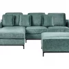 Sofa OSLO R Teal Velvet + ottoman DEF