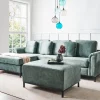 Sofa OSLO R Teal Velvet + ottoman DEF