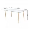 Pack Sofá Chaise Longue + Mesa de Cristal Temperado + 4 Cadeiras