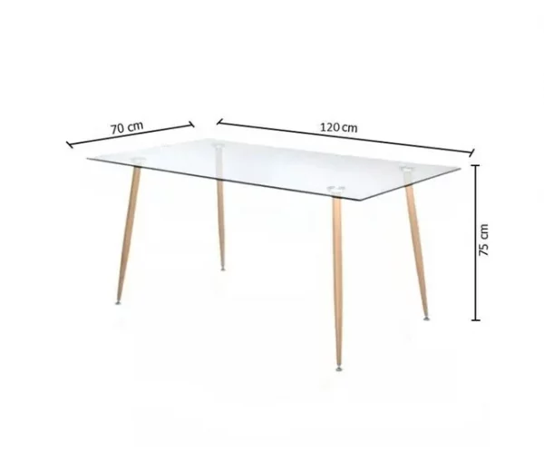 Pack Sofá Chaise Longue + Mesa de Cristal Temperado + 4 Cadeiras