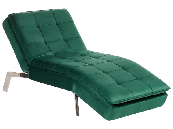 Chaiselongue LOIRET smaragdgrün verstellbar CH