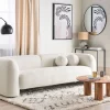 3 Seater Sofa, LEIREN, White Boucle DEF
