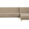 Sofa links/rechts ABERDEEN Samt Sandbeige CH