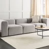 Sofa FALSTERBO 3 seater boucle light grey DEF
