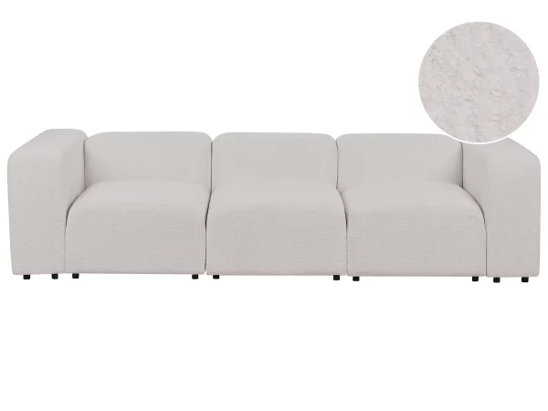 Sofa FALSTERBO 3 seater boucle light grey DEF