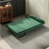 HOMCOM Sofá Cama Sofá Convertível em Cama de 2 Lugares Dobrável com Encosto Ajustável em 5 Níveis e 2 Almofadas Acolchoadas para Escritório Dormitório Sala de Estar 102x73x81 cm Verde