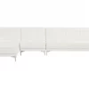Schlafsofa ABERDEEN Kunstleder Weiss Mittelst. L/R CH